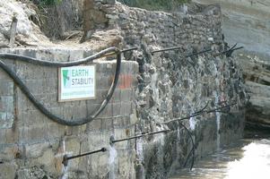 Anchors Installed Through Existing Seawall For Repair